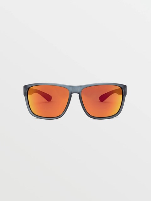 Volcom Baloney Sunglasses Matte Smoke / Heat Mirror | 970852-YOZ