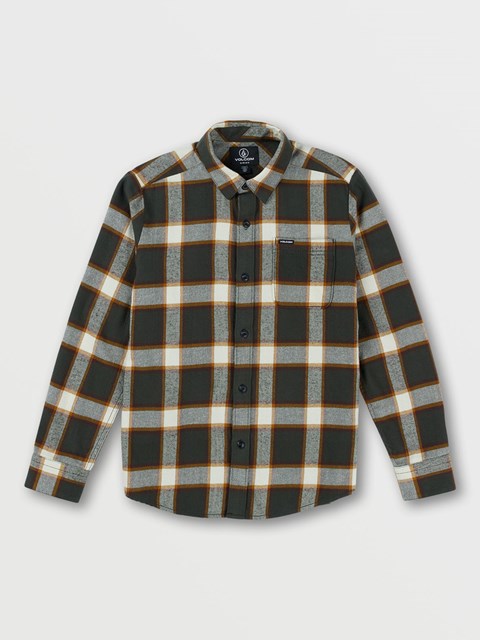 Volcom Caden Plaid Long Sleeve Shirt Černé | 806214-ZLY