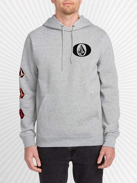 Volcom DIY'D Pullover Hoodie Koralove Šedé | 591634-FIB