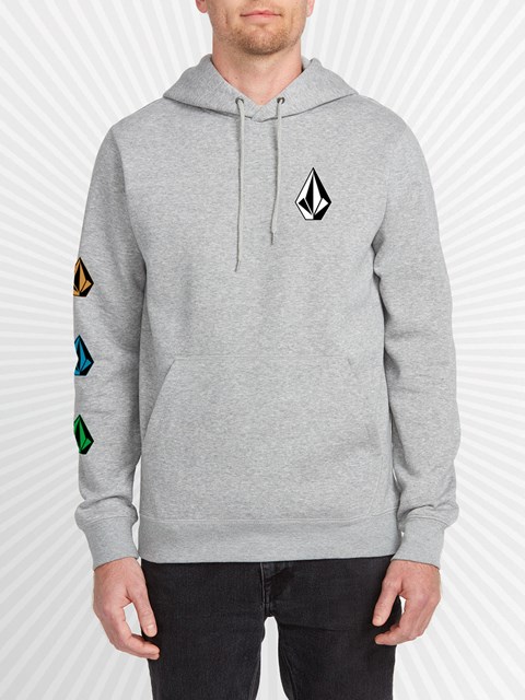 Volcom DIY'D Pullover Hoodie Zlaté Šedé | 483291-VXW
