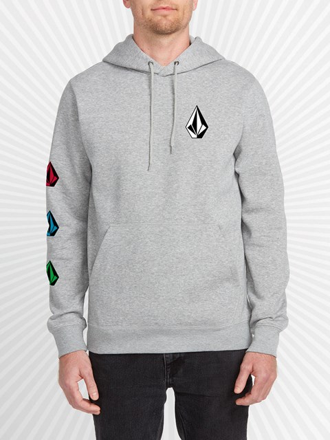 Volcom DIY'D Pullover Hoodie Šedé | 368149-BSN