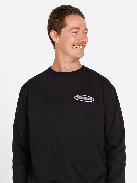 Volcom Dial Up Crew Sweatshirt Černé | 250614-LIO