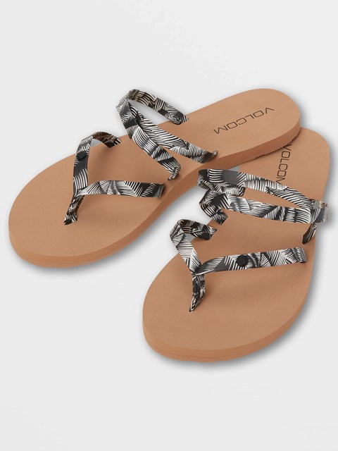 Volcom Easy Breezy Ii Sandal Černé Bílé | 938640-BJK