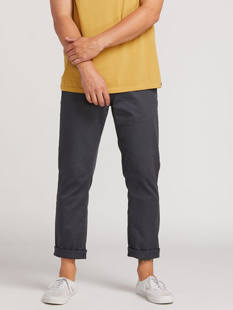 Volcom Frickin Modern Stretch Chino Pants Charcoal | 160485-VDH