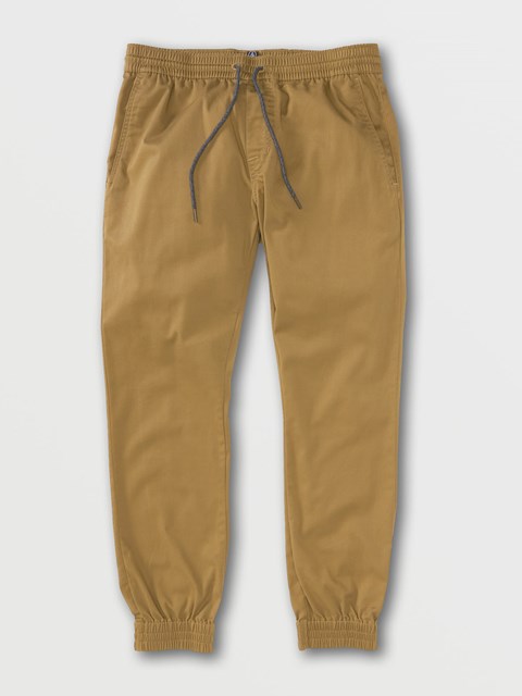 Volcom Frickin Slim Jogger Pants Tmavě Hnědožlutý | 360975-RKJ