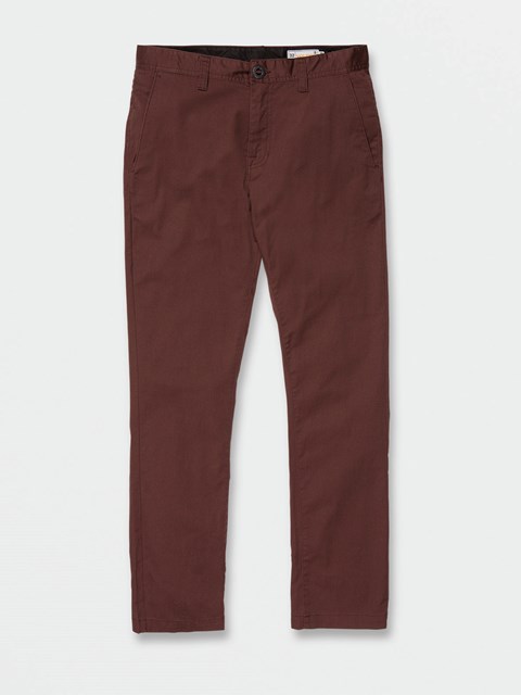Volcom Frickin Slim Stretch Pants Mahogany | 519738-IQS