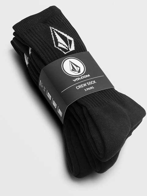Volcom Full Stone Socks 3 Pack Černé | 497032-XFG