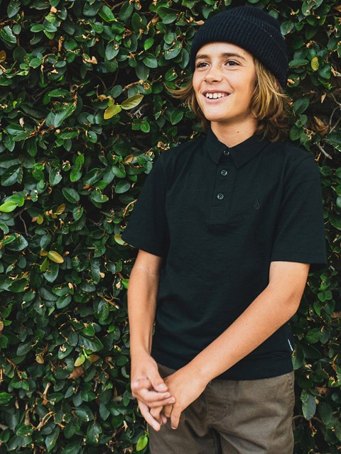 Volcom Hazard Pro Polo Krátké Sleeve Černé | 140936-FWJ