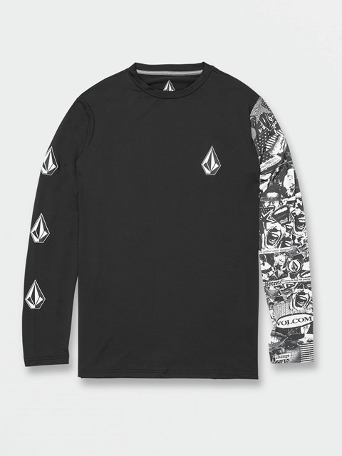 Volcom Iconic Stone Collage Long Sleeve Rashguard Černé | 907385-YZA