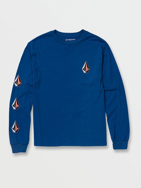 Volcom Iconic Stone Long Sleeve Tee Královská Modrá | 041738-AYK