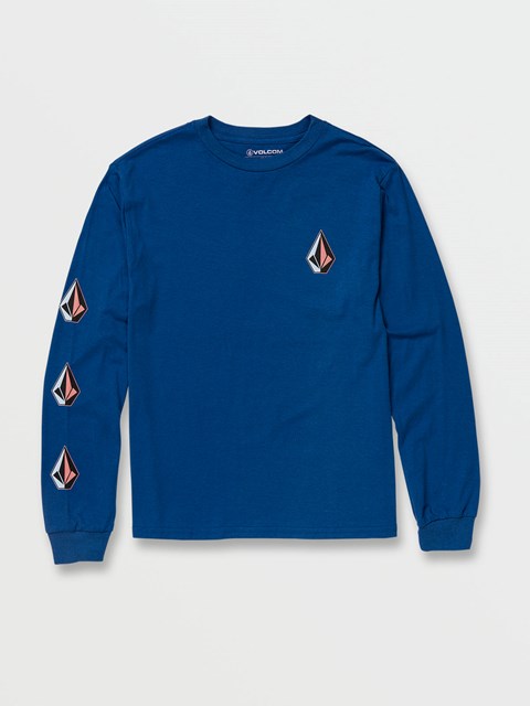 Volcom Iconic Stone Long Sleeve Tee Královská Modrá | 092835-EMU