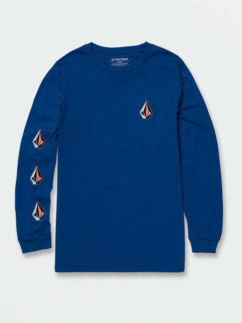 Volcom Iconic Stone Long Sleeve Tee Královská Modrá | 625397-GCI
