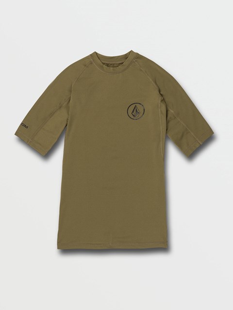 Volcom Lido Solid Krátké Sleeve UPF 50 Rashguard Military | 490128-FJX