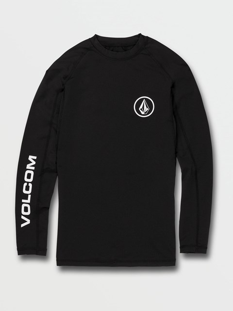 Volcom Lido Solid Long Sleeve UPF 50 Rashguard Černé | 947618-EWH