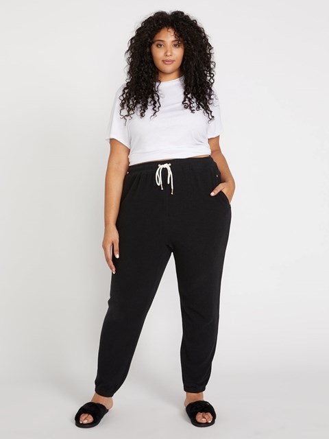 Volcom Lived In Lounge Fleece Pants Plus Size Černé | 807362-JEC