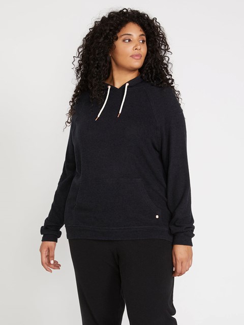 Volcom Lived In Lounge Hoodie Plus Size Černé | 379158-OCF
