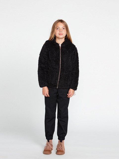 Volcom Lived In Lounge Phuz Zip Up Jacket Černé | 395701-JIM