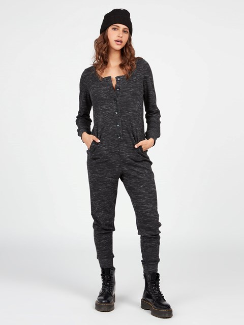Volcom Lived in Lounge Jam Jams Romper Černé | 782190-PTG