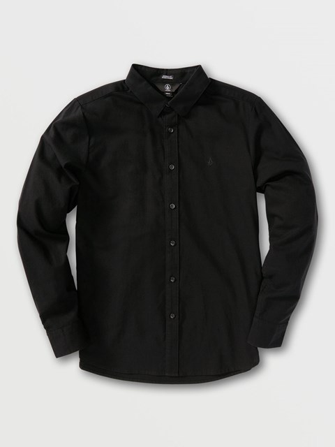 Volcom Men's Black Oxford Stretch Long Sleeve Shirt Volcom | 731685-OZC