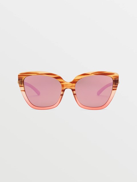 Volcom Milli Sunglasses Matte Punk Tort / Bronze Champagne Chrome | 204875-GCM