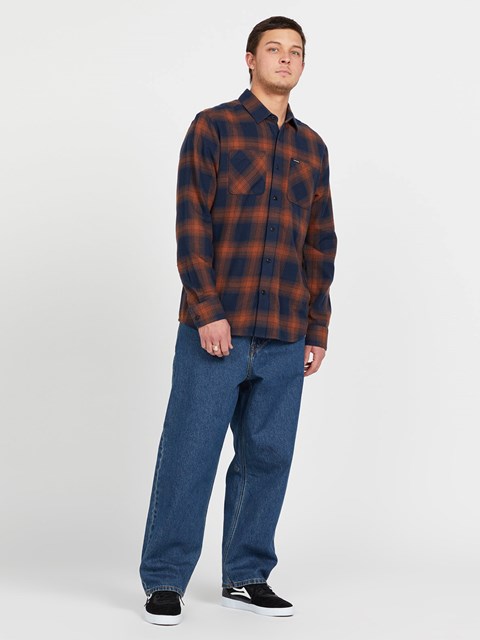 Volcom Netastone Long Sleeve Flannel Tmavě Blankyt | 658301-JZC