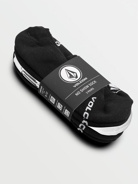 Volcom No Show Stone Socks 3 Pack Černé Bílé | 045762-KMQ