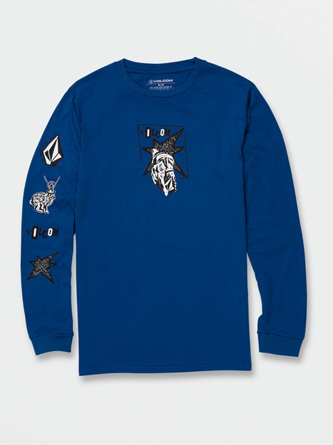 Volcom Ohgee Long Sleeve Tee Královská Modrá | 196830-ZEN