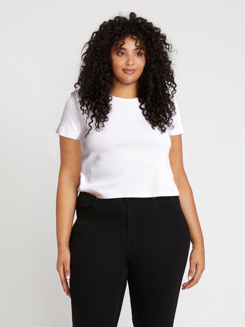 Volcom One of Each Baby Tee Plus Size Bílé | 794863-QVJ