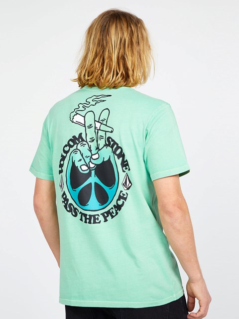 Volcom Partakerz Krátké Sleeve Tee Jade | 248791-BUD