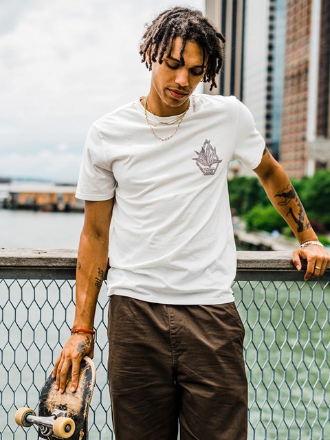 Volcom Perennial Farm To Yarn Krátké Sleeve Tee Bílé | 152694-BSO