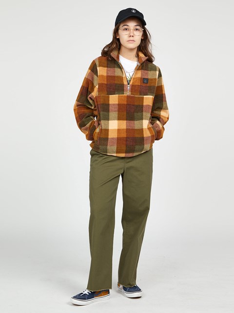 Volcom Pheelin It Mock Neck Hoodie Bronze | 160392-VSL