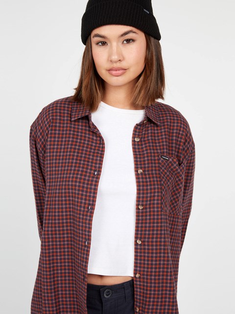 Volcom Plaid To Meet U Long Sleeve Flannel Blankyt | 653421-OWK