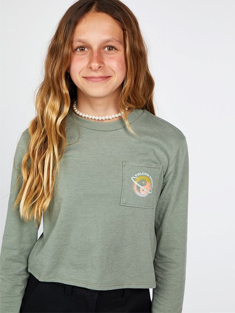 Volcom Pocket Dial Long Sleeve Tee Světle | 632947-HXK