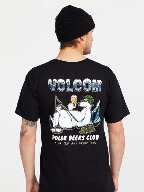Volcom Polar Stoney Krátké Sleeve Tee Černé | 498257-PYI