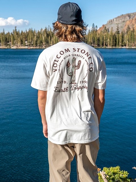 Volcom Prickly Farm To Yarn Krátké Sleeve Tee Bílé | 805326-MWV