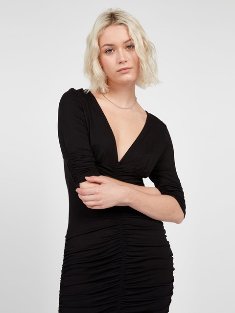 Volcom Shir Fine Šaty Černé | 405761-TCL