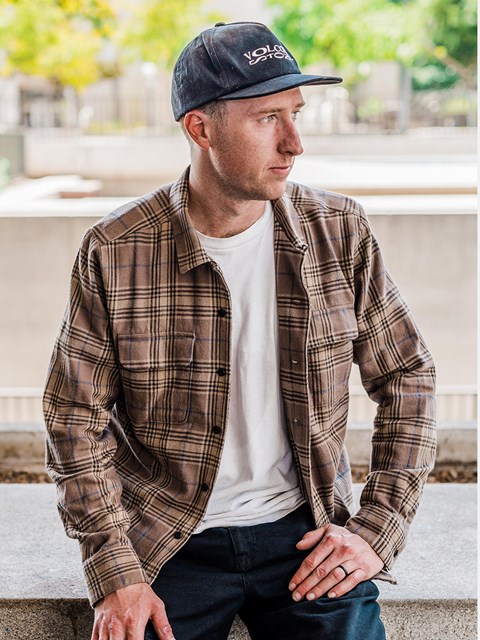 Volcom Skate Vitals Grant Taylor Long Sleeve Shirt Tmavě Hnědožlutý | 891735-ZYU