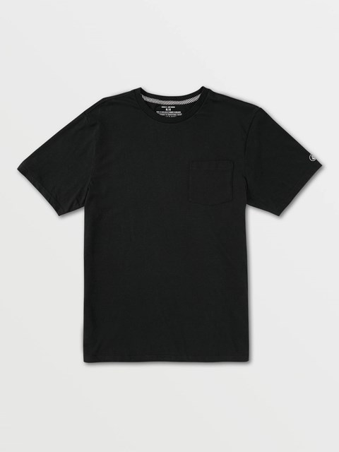 Volcom Solid Krátké Sleeve Pocket Tee Černé | 017634-EUX