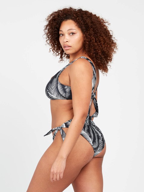 Volcom Stay Or Leaf Scoop Plus Size Bikiny Top Černé | 530812-IFE