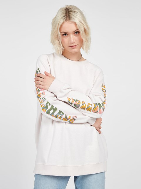 Volcom Stone Magic Boyfriend Sweatshirt Ash | 481302-WOV