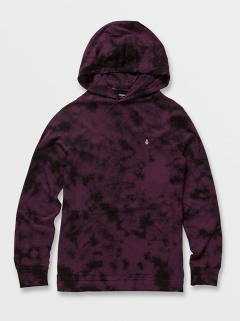 Volcom Stonedye Hood Long Sleeve Shirt Mulberry | 704189-SEQ