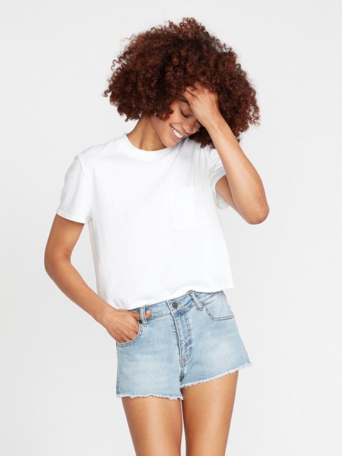 Volcom Stoney Stretch Denim Shorts Blankyt | 567190-IGP