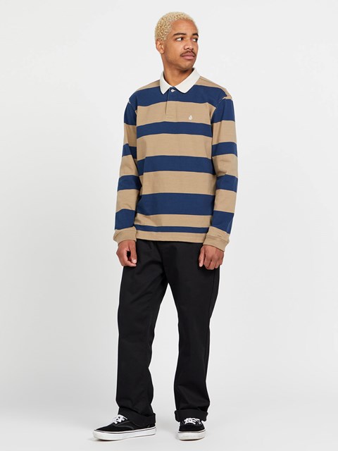 Volcom Sumpter Polo Long Sleeve Shirt Hnědožlutý | 902417-QOZ
