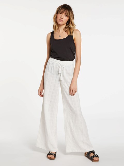 Volcom Sun Spent Široké Leg Beach Pant Bílé | 487903-YPI
