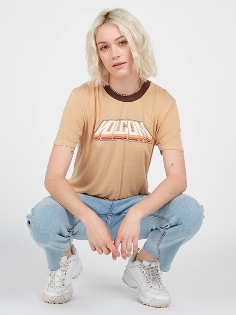 Volcom Tern N Bern Krátké Sleeve Shirt Hazelnut | 269041-GSJ