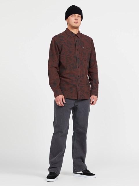 Volcom Tie Dye Long Sleeve Flannel Mahogany | 560479-LKM