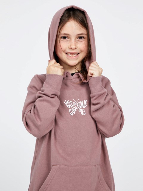 Volcom Truly Stoked Boyfriend Hoodie Raisin | 182746-MCP