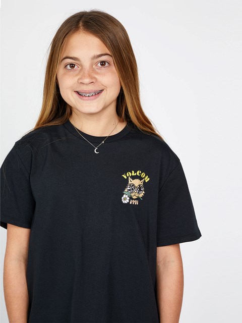 Volcom Truly Stoked Krátké Sleeve Boyfriend Tee Černé | 201854-WMJ