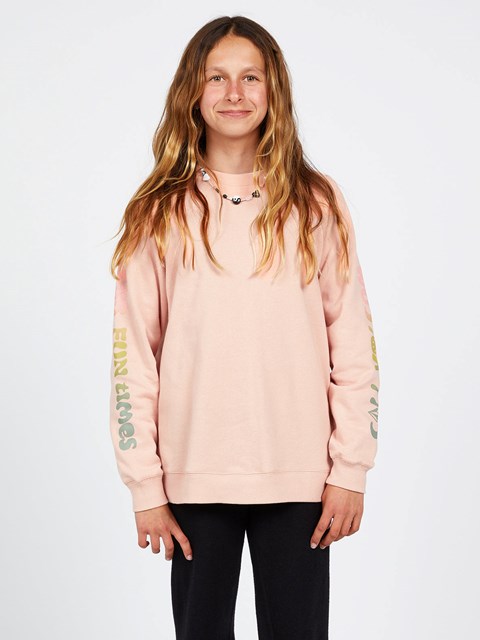 Volcom Truly Stokin Boyfriend Sweatshirt Růžové | 542693-QHB