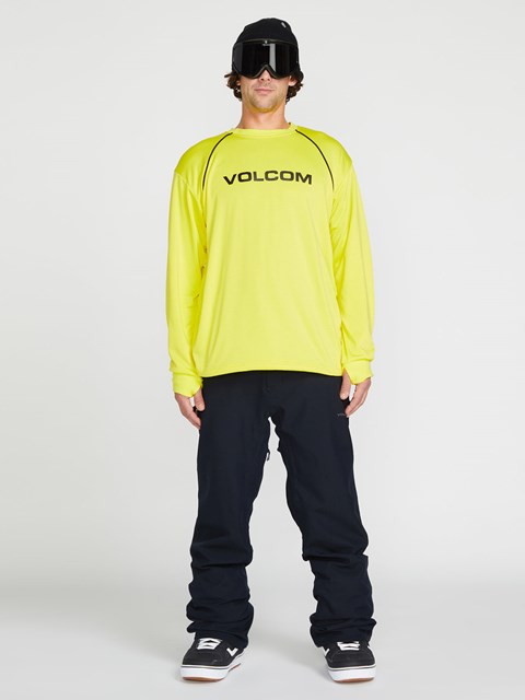 Volcom Waffle Backed Crew Fleece Citron | 219508-ZED